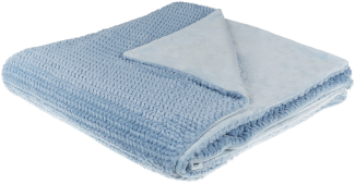 Kuscheldecke BJAS Stoff 200 x 220 cm Blau Kein Muster