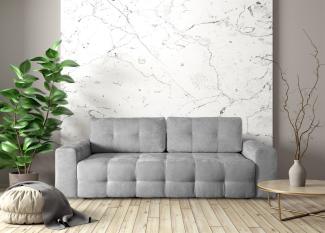 Schlafsofa Designersofa Sofa 3-Sitzer ARIELLE in Stoff Perfect Harmony Grau
