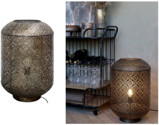 Chic Antique Tischlampe mit Muster Stehlampe Nachttischlampe 71103020