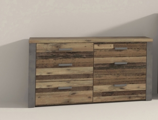 Sideboard Kommode Anrichte 156cm old wood vintage beton dunkelgrau Modern