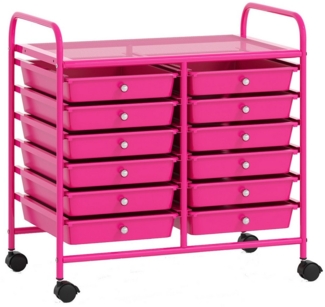 COSTWAY Rollcontainer, mit Schubladen Kunststoff, Rollwagen mit Rollen