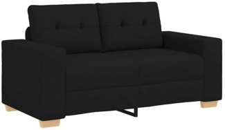 vidaXL Zweisitzer-Sofa Schwarz 120 cm Stoff 4105070