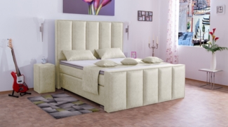 Meisterbetten Boxspringbett Vicy 200x200 in MS-Nature, Matratzenbezug Nano, Ergoflex-Topper