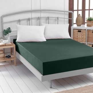 TRAUMSCHLAF Spannbettlaken Feinbiber Boxspring, Biber, Gummizug: Rundumgummi, (1 Stück), warm und weich für extra hohe Matratzen