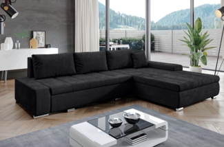 AX LIVING Eckcouch mit Bettfunktion Tunceli Anthrazit - 297 cm breit