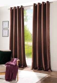 DecoHome24 Gardine Brillant (2 St), Ösen, blickdicht, blickdicht