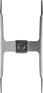 Schneider Spießgabel doppel innen 8 mm Edelstahl für Spieße 8 mm