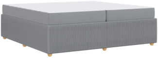 vidaXL Bettgestell mit Matratze Hellgrau 200 x 200 cm Stoff 3398431
