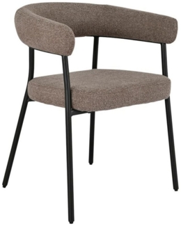 ebuy24 Esszimmerstuhl 2er Set Anna Esszimmerstuhl mit Armlehnen braun.