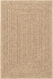 vidaXL Teppich ZIZUR Beige 140x200 cm Jute-Optik Indoor und Outdoor 4010395
