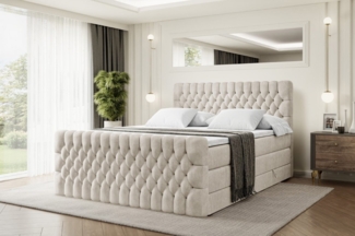 ALTDECOR Boxspringbett SERENE-Z KING (Multipocket-Matratze H4 und H3 Matratze Bonellfederung Topper Kopfteil)