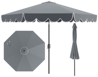 COSTWAY Sonnenschirm, LxB: 3x3 cm, Terrassenschirm mit Kurbel, neigbar