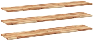 vidaXL Schweberegale 3 Stk. 160x30x2 cm Massivholz Akazie Ölbehandelt 3279549