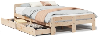 vidaXL Massivholzbett ohne Matratze 120x200 cm Kiefernholz 3309041
