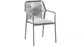 Sonnenpartner Sessel Cross Alu/Polyrope dark-grey inkl. Kissen