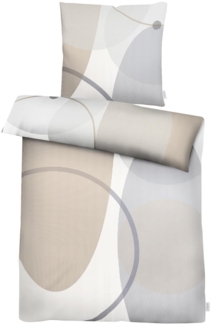 Apelt Mako-Satin Bettwäsche Giro grau rose|135x200 cm + 80x80 cmApelt Mako-Satin Bettwäsche Giro grau rose