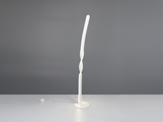 Kleine LED Stehlampe GINKO Metall Weiß, Höhe 110cm