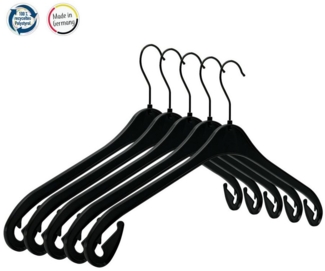 RSR Hangers Kleiderbügel NA 43 Black Edition 20 Stück Kunststoff 360° Haken Hemdenbügel, (20-tlg)