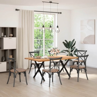 vidaXL Esstisch Hellbraun 180x100x74 cm Massivholz Eiche Rechteckig 3304401