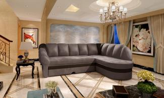 Wohnideebilder Benano Grau Ecksofas & Eckcouches B035