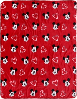 Wolldecke Mickey Maus Disney Weihnachtsdecke/Bettdecke rot 120x150cm, Sarcia. eu