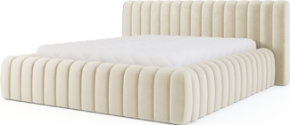 Eltap Carilla Bett (Monolith 04) 140x200 Metallrahmen/Gaslift /Box , Beige, 244 x 93 x 180 cm