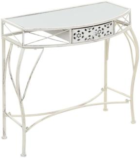 vidaXL Beistelltisch Französischer Stil Metall 82x39x76 cm Weiß 245935