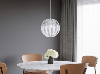 Hängeleuchte, Höhenverstellbar, transparent, weiß, H 150cm