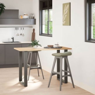 vidaXL Bartischbeine U-Form 2 Stk. Anthrazit 60x(90-91) cm Stahl 4013226