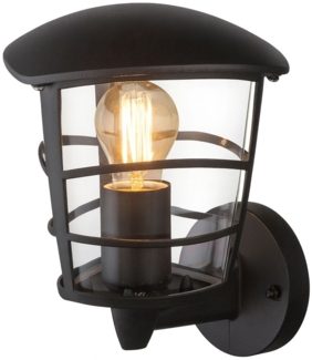 LED Wandlampe aus Aluminium, schwarz, Höhe 22,5 cm, OMERO