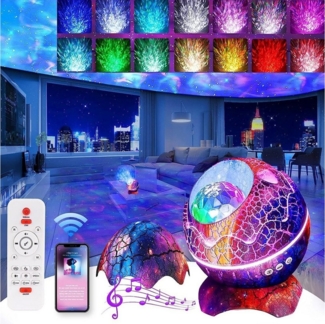 MUPOO LED Nachtlicht LED Sternenhimmel Projektor,Galaxy Planetarium mit Fernbedienung, Bluetooth-Lautsprecher & Timer, Bluetooth-Lautsprecher,14 Farben, für Kinder Erwachsene Deko