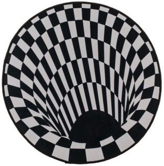 Out of the Blue Fußmatte Schwarzes Loch - Optische Täuschung Fußmatte mit ca. 60cm Durchmesser