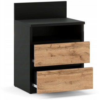 KOSETO Nachtkonsole Nachttisch mit 2 Schubladen, Praktische Nachtkommode für Schlafzimmer, vielseitig einsetzbar, stabil und funktional, hoher Qualitätsanspruch