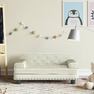 vidaXL Kindersofa Creme 70x45x30 cm Samt 3196299