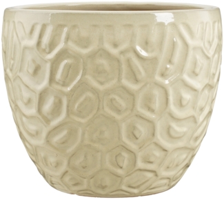 Mica Decorations Übertopf Peto Ton creme Ø 37 x 32 cm