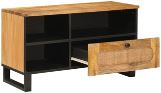 vidaXL TV-Schränk mit Regal Braun 80 x 33 x 46 cm Massivholz Mango 4018061