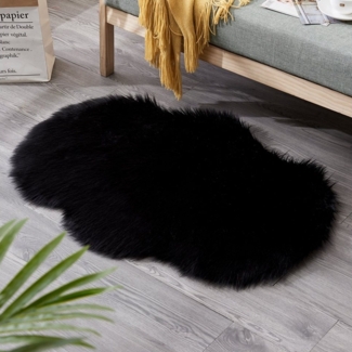 Sunicol Hochflor-Teppich Plüsch Shaggy Flokati Carpet, Waschbar, Flauschig, Kunstfell, Weicher, Soft Area Rug Fellteppich für Wohnzimmer Kinderzimmer Schlafzimmer