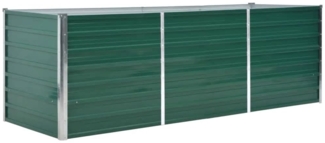 vidaXL Garten-Hochbeet Verzinkter Stahl 240x80x77 cm Grün 44841