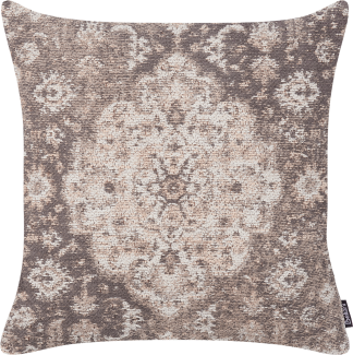 Dekokissen MIMISAL 45 x 45 cm Blumenmuster Braun