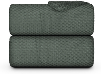 Kuscheldecke Flanell Decke 150x200cm ( Moon-Mist Grau ) Flauschige Struktur Wohndecke für Sofa, Couch und Bett, Tagesdecke OEKO-TEX - Sofaüberwurf