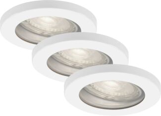 Di-Ka LED Einbauleuchte Kowali 3er Set weiß Ø 8,5 cm 4,7W, warmweiß