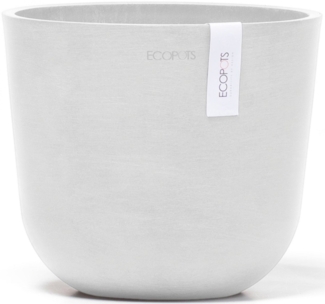 ECOPOTS Blumentopf Oslo Mini 19 Weiß, für den Innenbereich