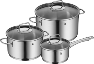 WMF Topf-Set Astoria, Cromargan® Edelstahl Rostfrei 18/10 (Set, 6-tlg), hochglanzpoliert, hochwertige Qualität, breiter Schüttrand