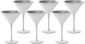 Stölzle Lausitz ELEMENTS Cocktailschale Weiß-Silber 6er Set