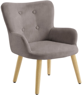 loft24 Sessel Chanel (1-St), Kindersessel, Polsterstuhl, Mikrofaser Bezug, Holzbeine