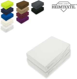 Doppelpack Frottee Spannbettlaken Premium Weiß 120 x 200 cm