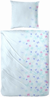 Westminster Bettwäsche Mikrofaser Schmetterlinge blau 135 x 200 cm