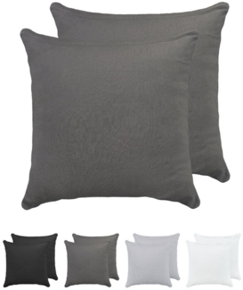 BRB HOME Kissenbezüge Kissenhülle Kopfissenbezug Couchkissen Dekokissen Sofakissen, (2 Stück), 40x40 cm, 100% Baumwolle, 165 g/m², Jersey, weich, Pflegeleicht
