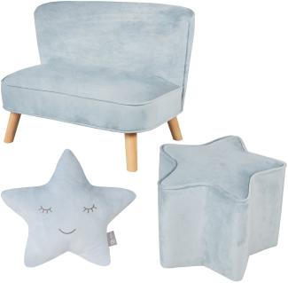 Roba 'Lil Sofa' 3-tlg. Kindersofa-Set, mittel, hellblau