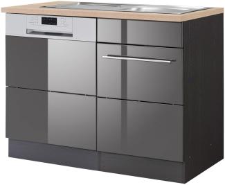 KOCHSTATION Spülenschrank KS-Wien Breite 110 cm, inkl. Möbelfront für teilintegrierbaren Geschirrspüler